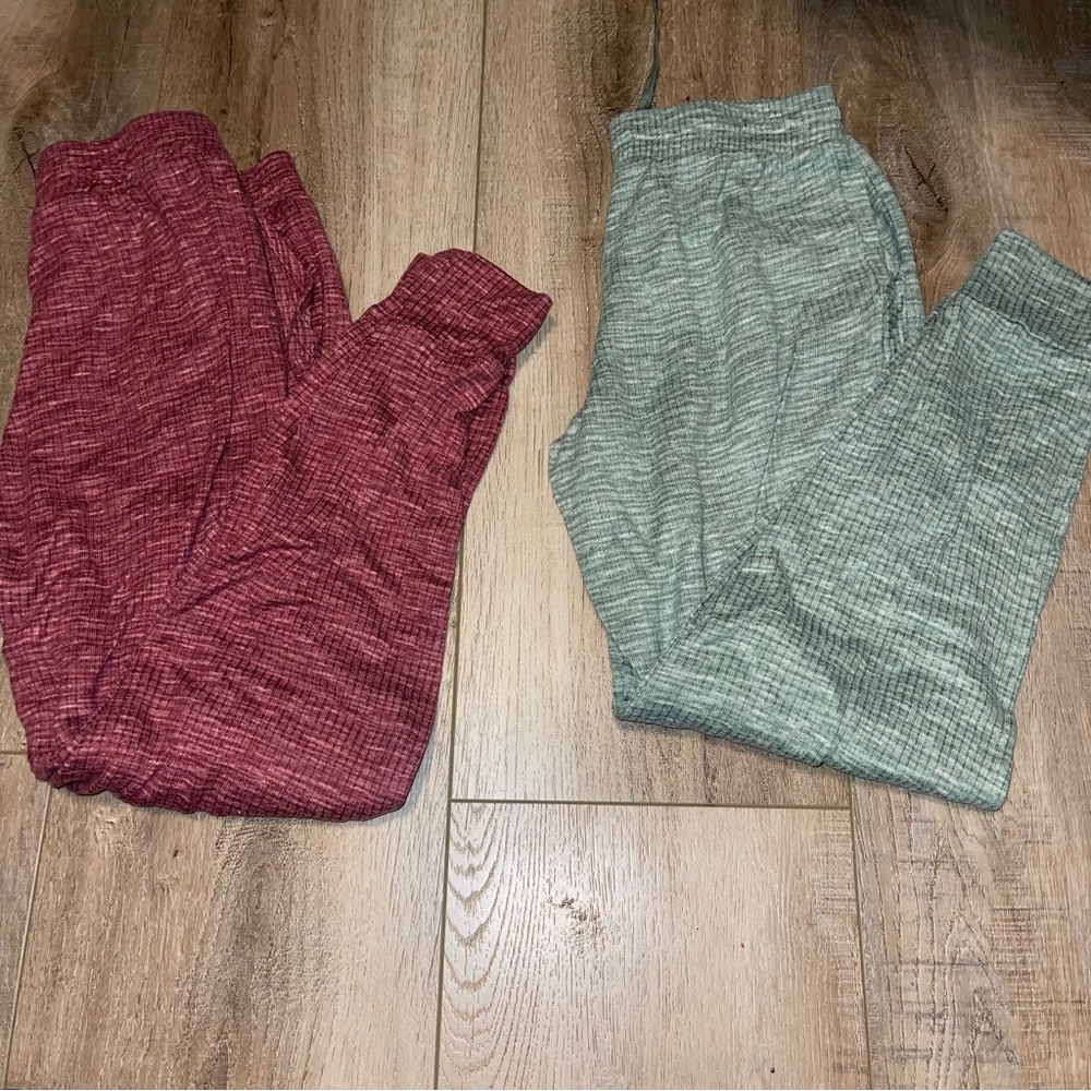 Cuddl Duds waffle textured jogger bundle women’s XS